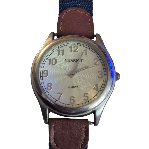 Chariot Mens Watch Large Dial New band Stylish Classic Corpcore New Battery - Picture 4 of 8